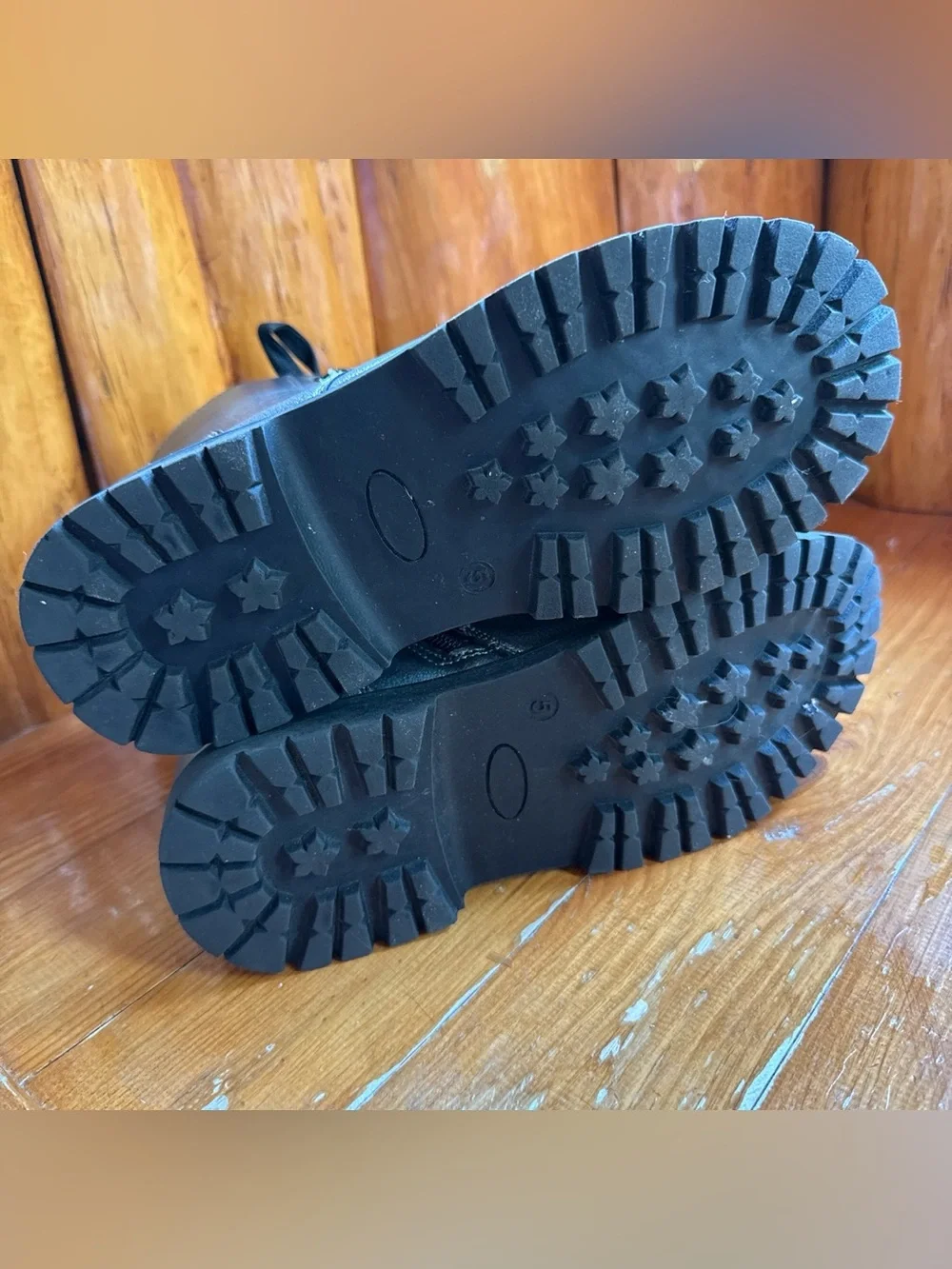 Target Metallic Silver Lace-Up Kids Combat Boots